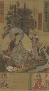 क्षितिर्भा और बोधिसत्व, गीत वंश, १० वीं सदी के अंत में (११ वीं सदी, रेशम पर स्याही, रंग और सोना)