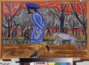 बुलेवार्ड पर. ओल्गा व्लादिमिरोव्ना रोज़ानोवा (1886-1918) की पेंटिंग, शौचालय पर नग्न द्वारा ओल्गा व्लादिमिरोव्ना रोज़ानोवा