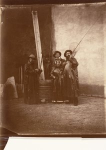 [द आर्टिस्ट, हिज मदर एंड फ्रेंड्स इन फिशिंग गारब], सीए। 1860. द्वारा ओलम्पे अगुआडो