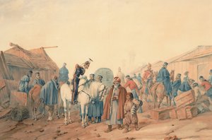 1854 में बालाक्लाव बंदरगाह पर ब्रिटिश सेना का आपूर्ति आधार