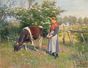 द मिल्कमिड, 1892 द्वारा Oskar Frenzel