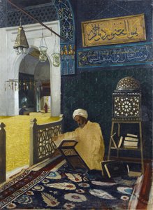 कुरान का पाठ - Peinture de Osman Hamdi Bey द्वारा उस्मान हम्दी ब्यो