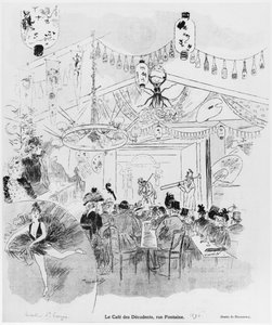 दशक कैफ़े, 16bis rue Fontaine, पेरिस, 1890 द्वारा ओसवाल्ड हेदब्रिनक