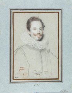ओटावियो लियोनी (1578-1630) द्वारा 17 वीं शताब्दी के जीन, मुसी डि स्ट्राडा नुओवा, फोंडो डिसेग्नी, 2414 को आमंत्रित करते हुए मार्क्विस पेरिस पिनेली (17 वीं शताब्दी) का चित्रण