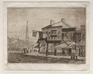 क्लीवलैंड, वुडलैंड एवेन्यू और ईगल स्ट्रीट, 1878।