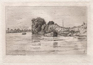 वाल्हैला में डेन्यूब, 1879। द्वारा ओटो एच. बाचेर