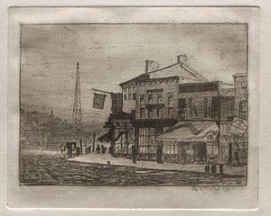 ईगल स्ट्रीट और वुडलैंड एवेन्यू, 1878। द्वारा ओटो एच. बाचेर