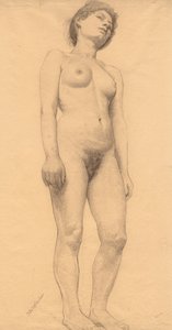 स्टैंडिंग फीमेल न्यूड, शायद 1878-79।