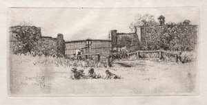 द गेट, लस्टहेम, 1879। द्वारा ओटो एच. बाचेर
