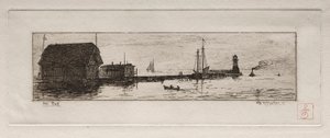 वेस्ट पियर, क्लीवलैंड, 1878। द्वारा ओटो एच. बाचेर