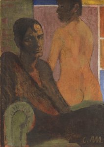 सेल्फ-पोर्ट्रेट विथ बैक एक्ट, सीए 1929। द्वारा ओटो मुलर