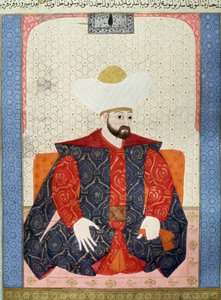 तुर्क साम्राज्य: "" तुर्क सुल्तान मुराद I (1326-1389) का पोर्ट्रेट इतिहासकार सैय्यद लोकमान आशुरी द्वारा १५३८। तुर्की और इस्लामी कला संग्रहालय द्वारा ओटोमन स्कूल