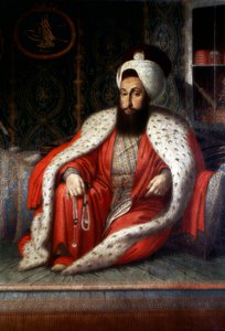 तुर्क साम्राज्य: "ऑडियंस में सुल्तान सेलिम III"। 1803. कॉन्स्टेंटिन कपिडागली द्वारा कैनवास पर तेल। टोपकापी सराय इस्तांबुल लाइब्रेरी द्वारा ओटोमन स्कूल