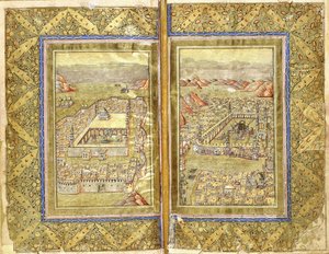 मक्का और मदीना के दृश्य, c.1794-5 द्वारा ओटोमन स्कूल