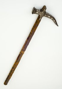 वार हैमर, c.1680 (चांदी के तार और वस्त्र के साथ लोहा और लकड़ी) द्वारा ओटोमन स्कूल