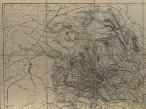 राष्ट्रीय पुस्तकालय के मानचित्र संग्रह से मानचित्र। नक्शा हस्त चिह्न (1846 के बाद) में प्रकाशित होता है और टेलीमार्क दिखाता है द्वारा पीए मुंच