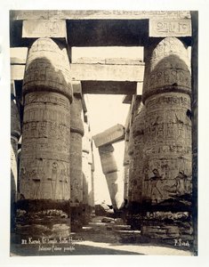 हाइपोस्टाइल हॉल, अमुन-रे का मंदिर, कर्णक, मिस्र, 1878 द्वारा पी सेबाह