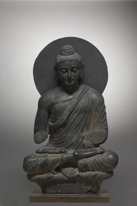 बैठे हुए बुद्ध, गांधार से, कुषाण काल से, तीसरी शताब्दी के प्रथम छमाही में