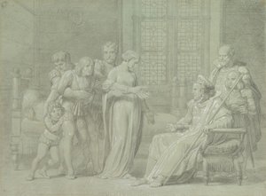 1775-1860 में पाविया में मरने वाले जियान गैलियाज़ो सोरज़ा के साथ फ्रांस के राजा चार्ल्स आठवें। द्वारा पलागी फ़िलिपो पेलागियो