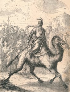 1869 में एक स्विफ्ट ड्रोमेडरी पर सलादीन एस्केपिंग द्वारा पाओलो प्रोलो