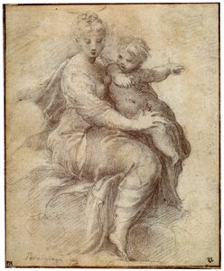 मैडोना एंड चाइल्ड ऑन द क्लाउड्स, c1525 द्वारा Parmigianino
