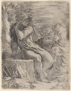 लड़का और दो बूढ़े द्वारा Parmigianino