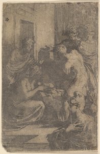 द नेटिविटी, सीए। 1527-30। द्वारा Parmigianino