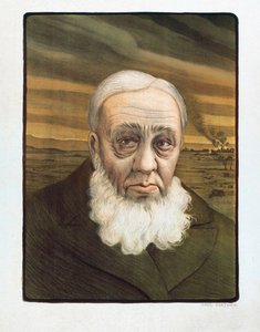 पॉल क्रूगर पोर्ट्रेट (1825-1904) (उत्कीर्णन) द्वारा पॉल (बाद) बर्थन