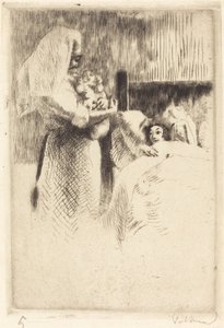 ऐनी-एलिजाबेथ बेसनार्ड के जन्म की घोषणा एनी-एलिसाबेथ का जन्म कार्ड..., 1922। द्वारा पॉल अल्बर्ट बेसनार्ड