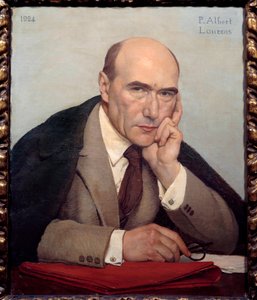 फ्रांसीसी लेखक आंद्रे गिड का चित्रण (1869-1951)