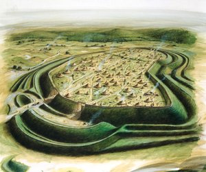 मेडेन कैसल, c5 वीं शताब्दी ईसा पूर्व, c1990-2010। द्वारा पॉल बिर्कबेक