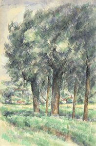 पेड़ों का समूह, 1877-80 द्वारा पॉल सेज़ेन