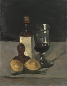 स्टिल लाइफ विथ बॉटल, ग्लास, और लेमन, 1867-9