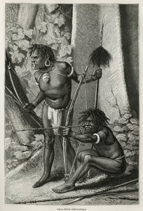 1876-1877 में, सार्वजनिक शिक्षा मंत्रालय द्वारा एक वैज्ञानिक मिशन के साथ सौंपे गए एचीले रैफ़्रे द्वारा न्यू गिनी की यात्रा को चित्रित करने के लिए ई.मेस्पल्स द्वारा उत्कीर्ण दो पापी करोन, एंथ्रोपोफेज के चित्र, टूर डू मोंडे में प्रकाशित हुए। द्वारा पॉल यूजीन (बाद) मेसेंस