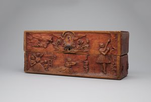 सजा हुआ लकड़ी का बक्सा, 1884। द्वारा पॉल गाउगिन