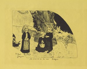 द ड्रामा ऑफ़ द सी: ब्रिटनी, 1889 द्वारा पॉल गाउगिन