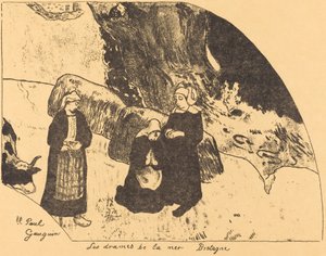 ड्रामा ऑफ़ द सी, ब्रिटनी ड्रामा ऑफ़ द सी, ब्रिटनी, 1889। द्वारा पॉल गाउगिन