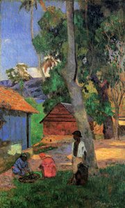 1887 में मार्टिक में हट्स द्वारा पॉल गाउगिन