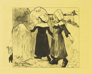 ब्रिटनी की खुशियाँ, 1889 द्वारा पॉल गाउगिन