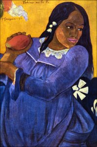ताहिती: वूमन ऑफ द वि (वुमन विद ए मैंगो), पॉल गाउगिन, 1892