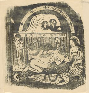ते अतुआ द गॉड्स स्मॉल प्लेट [रेक्टो], 1895 में या उसके बाद। द्वारा पॉल गाउगिन