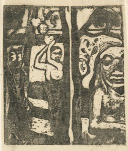 वुमन पिकिंग फ्रूट एंड द सैवेज वुमन पिकिंग फ्रूट एंड ओविरी, 18941895। द्वारा पॉल गाउगिन
