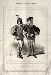 फ्रांस में पोशाक का इतिहास: न्यायाधीश टेलर, 1843। द्वारा पॉल गवरानी