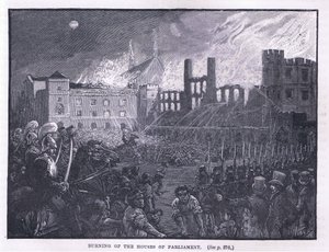 संसद के सदनों को जलाना 1834 द्वारा पॉल हार्डी