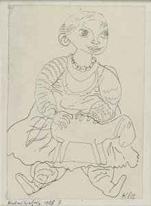 एक खिलौना वाला बच्चा, 1908 द्वारा पॉल क्ले