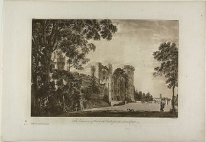 लोअर कोर्ट से वारविक कैसल का प्रवेश द्वार, प्लेट 2 द्वारा Paul Sandby