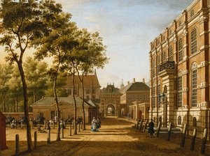 द हेग: मॉरिटस्पोर्ट और बिनेनहोफ़ सीन द अक्रॉस द प्लेन, 1773