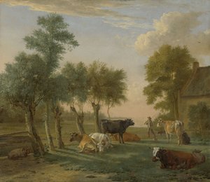 एक खेत के पास एक घास के मैदान में, 1653