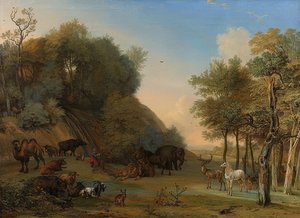 ऑर्फियस और जानवर। 1650