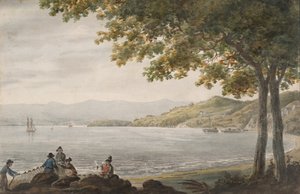 हडसन नदी के तट पर शाद मछुआरे, 1811-सीए। 1813. द्वारा पावेल पेट्रोविक स्विनिन